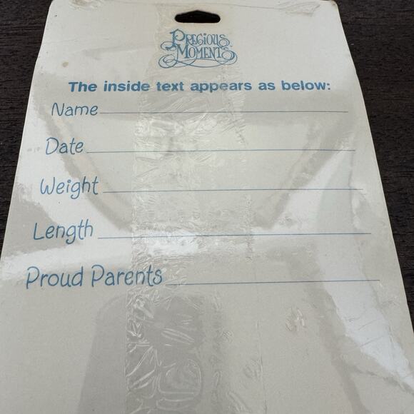 VTG Hallmark Precious Moments New Baby Birth Announcements Boy Or Girl Set Of 8 - Picture 6 of 11